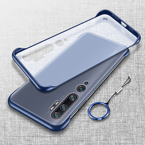 Coque Antichocs Rigide Transparente Crystal Etui Housse S01 pour Xiaomi Mi Note 10 Bleu