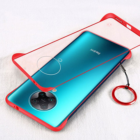 Coque Antichocs Rigide Transparente Crystal Etui Housse S01 pour Xiaomi Redmi K30 Pro 5G Rouge
