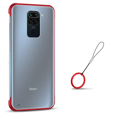 Coque Antichocs Rigide Transparente Crystal Etui Housse S01 pour Xiaomi Redmi Note 9 Rouge