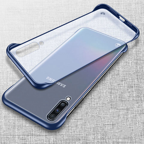 Coque Antichocs Rigide Transparente Crystal Etui Housse S02 pour Samsung Galaxy A90 5G Bleu