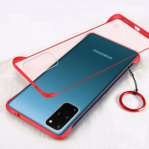 Coque Antichocs Rigide Transparente Crystal Etui Housse S02 pour Samsung Galaxy S20 Plus 5G Rouge