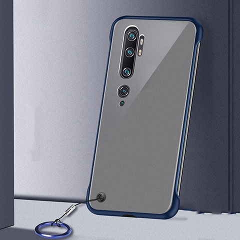 Coque Antichocs Rigide Transparente Crystal Etui Housse S02 pour Xiaomi Mi Note 10 Pro Bleu