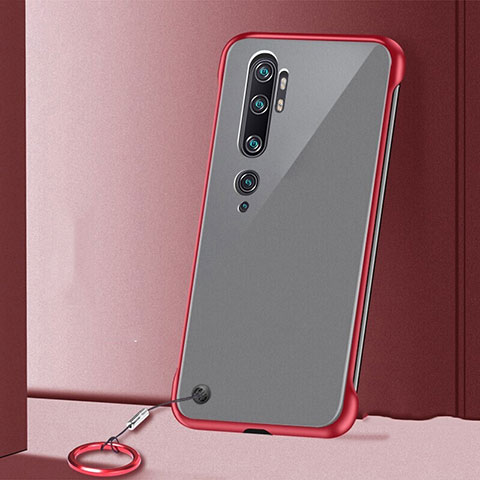Coque Antichocs Rigide Transparente Crystal Etui Housse S02 pour Xiaomi Mi Note 10 Rouge