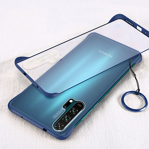 Coque Antichocs Rigide Transparente Crystal Etui Housse S03 pour Huawei Honor 20 Pro Bleu