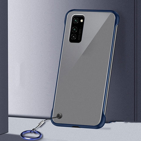 Coque Antichocs Rigide Transparente Crystal Etui Housse S03 pour Huawei Honor View 30 5G Bleu