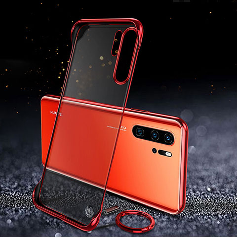 Coque Antichocs Rigide Transparente Crystal Etui Housse S03 pour Huawei P30 Pro Rouge