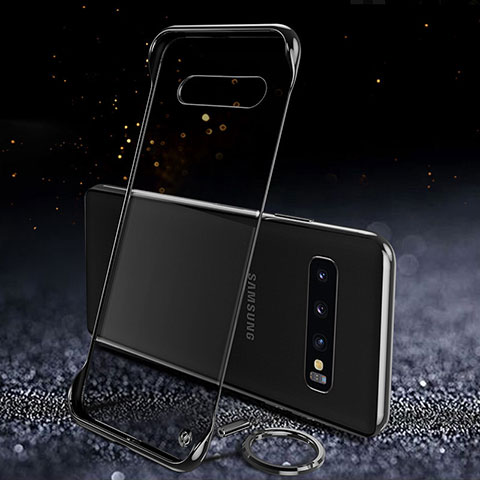 Coque Antichocs Rigide Transparente Crystal Etui Housse S03 pour Samsung Galaxy S10 Plus Noir