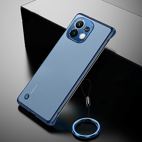 Coque Antichocs Rigide Transparente Crystal Etui Housse S03 pour Xiaomi Mi 11 5G Bleu