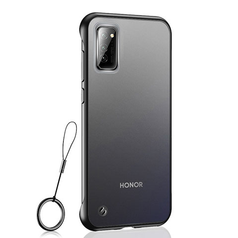 Coque Antichocs Rigide Transparente Crystal Etui Housse S04 pour Huawei Honor View 30 5G Noir
