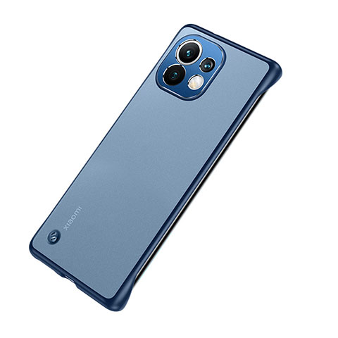 Coque Antichocs Rigide Transparente Crystal Etui Housse S04 pour Xiaomi Mi 11 Lite 4G Bleu