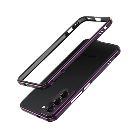 Coque Bumper Luxe Aluminum Metal Etui A01 pour Samsung Galaxy S23 5G Violet