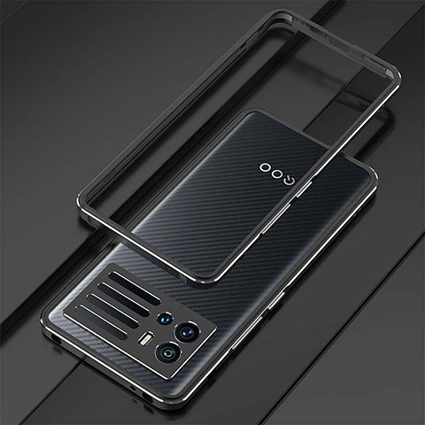 Coque Bumper Luxe Aluminum Metal Etui A01 pour Vivo iQOO 9 5G Noir
