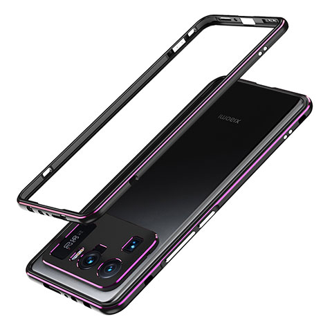 Coque Bumper Luxe Aluminum Metal Etui A01 pour Xiaomi Mi 11 Ultra 5G Violet