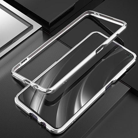 Coque Bumper Luxe Aluminum Metal Etui A01 pour Xiaomi Redmi K30 5G Argent
