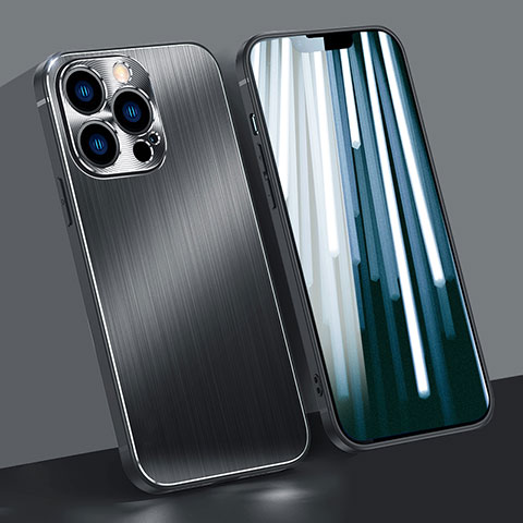 Coque Bumper Luxe Aluminum Metal Etui A05 pour Apple iPhone 13 Pro Noir