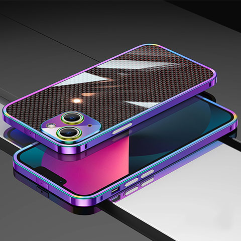 Coque Bumper Luxe Aluminum Metal Etui JL1 pour Apple iPhone 14 Plus Colorful