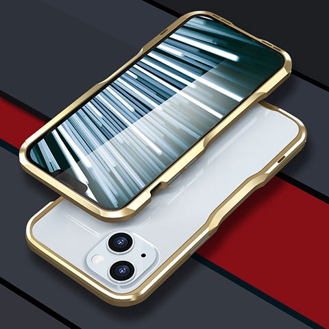 Coque Bumper Luxe Aluminum Metal Etui LF1 pour Apple iPhone 14 Plus Or