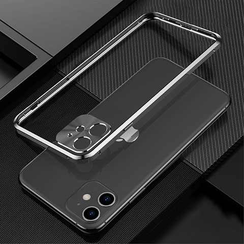 Coque Bumper Luxe Aluminum Metal Etui N01 pour Apple iPhone 12 Noir