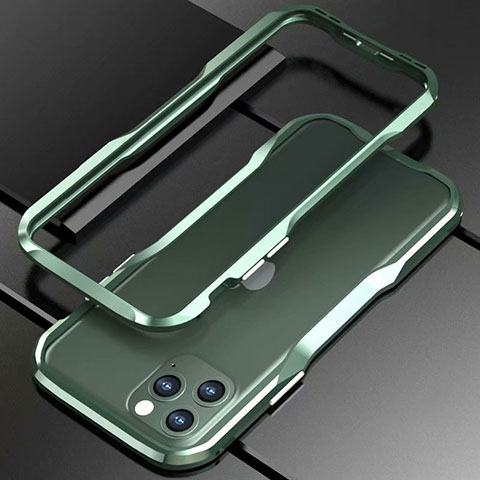 Coque Bumper Luxe Aluminum Metal Etui pour Apple iPhone 11 Pro Max Vert