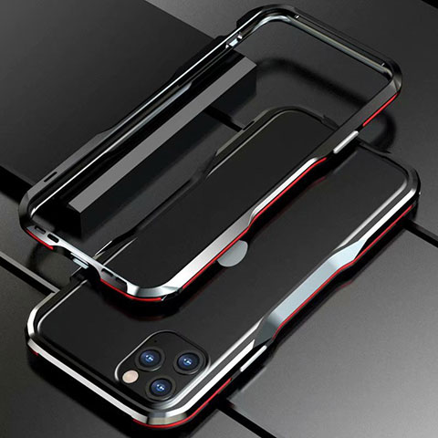 Coque Bumper Luxe Aluminum Metal Etui pour Apple iPhone 11 Pro Rouge et Noir
