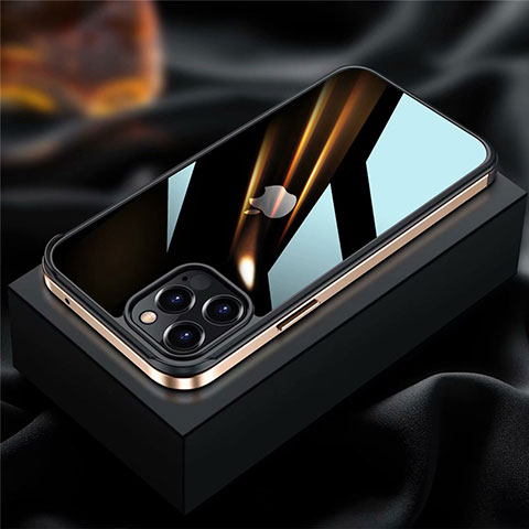 Coque Bumper Luxe Aluminum Metal Etui pour Apple iPhone 12 Pro Max Or