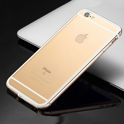Coque Bumper Luxe Aluminum Metal Etui pour Apple iPhone 6S Or