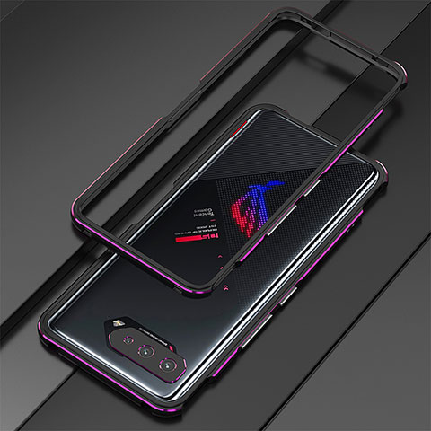 Coque Bumper Luxe Aluminum Metal Etui pour Asus ROG Phone 5s Violet