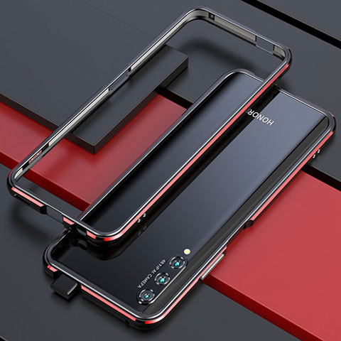 Coque Bumper Luxe Aluminum Metal Etui pour Huawei Honor 9X Pro Rouge et Noir