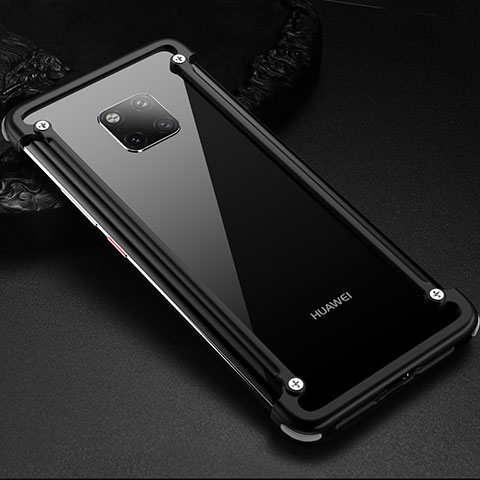 Coque Bumper Luxe Aluminum Metal Etui pour Huawei Mate 20 Pro Noir