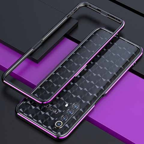 Coque Bumper Luxe Aluminum Metal Etui pour Realme X3 SuperZoom Violet