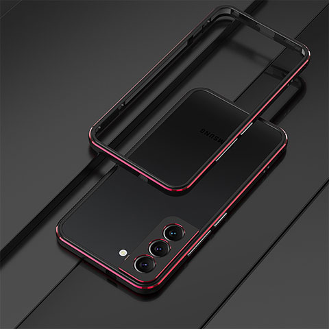 Coque Bumper Luxe Aluminum Metal Etui pour Samsung Galaxy S23 Plus 5G Rouge et Noir