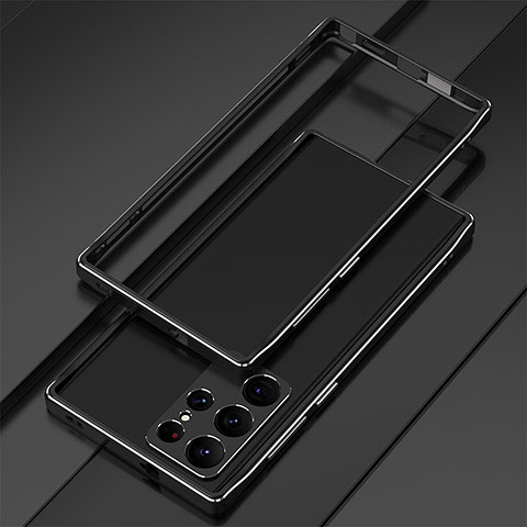 Coque Bumper Luxe Aluminum Metal Etui pour Samsung Galaxy S23 Ultra 5G Noir