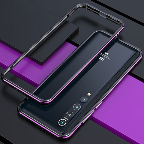 Coque Bumper Luxe Aluminum Metal Etui pour Xiaomi Mi 10 Violet