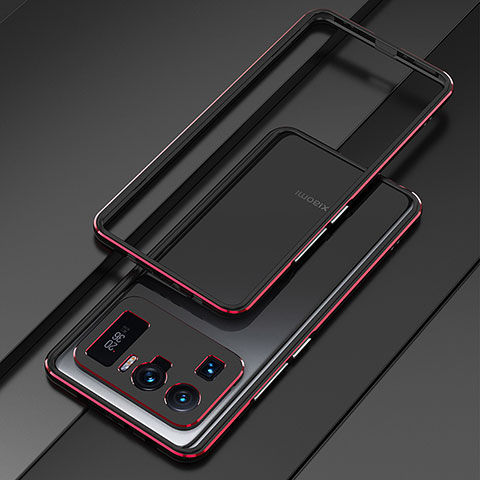 Coque Bumper Luxe Aluminum Metal Etui pour Xiaomi Mi 11 Ultra 5G Rouge et Noir