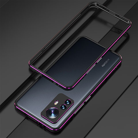 Coque Bumper Luxe Aluminum Metal Etui pour Xiaomi Mi 12 5G Violet