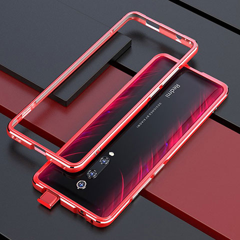 Coque Bumper Luxe Aluminum Metal Etui pour Xiaomi Mi 9T Pro Rouge