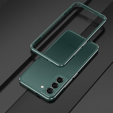 Coque Bumper Luxe Aluminum Metal Etui T01 pour Samsung Galaxy S21 5G Vert