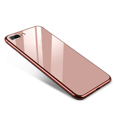 coque iphone 8 plus miroir or rose