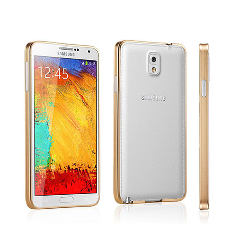 Coque Bumper Luxe Aluminum Metal pour Samsung Galaxy Note 3 N9000 Or