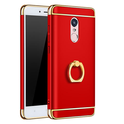 Coque Bumper Luxe Metal et Plastique avec Support Bague Anneau pour Xiaomi Redmi Note 4X Rouge