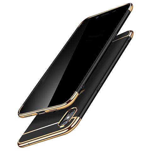 Coque Bumper Luxe Metal et Plastique C01 pour Apple iPhone X Noir