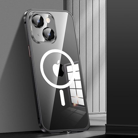 Coque Bumper Luxe Metal et Plastique Etui Housse avec Mag-Safe Magnetic Magnetique JL1 pour Apple iPhone 13 Noir