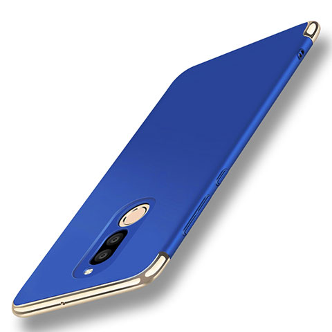 Coque Bumper Luxe Metal et Plastique Etui Housse avec Support Bague Anneau A01 pour Huawei Mate 10 Lite Bleu