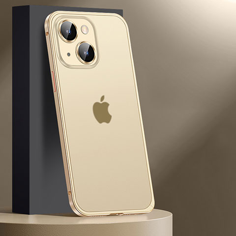 Coque Bumper Luxe Metal et Plastique Etui Housse JL2 pour Apple iPhone 14 Plus Or