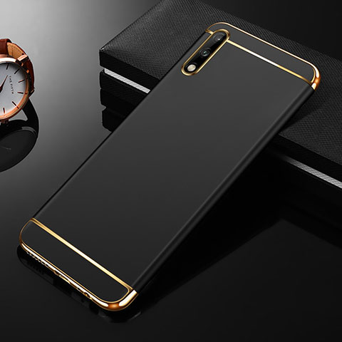 Coque Bumper Luxe Metal et Plastique Etui Housse M01 pour Huawei Enjoy 10 Noir