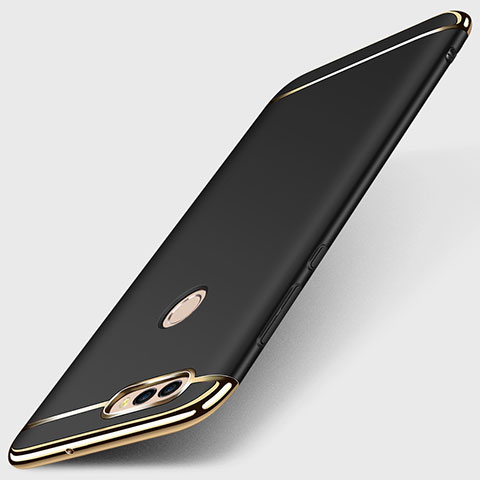 Coque Bumper Luxe Metal et Plastique Etui Housse M01 pour Huawei Enjoy 7S Noir