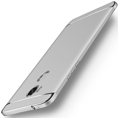 Coque Bumper Luxe Metal et Plastique Etui Housse M01 pour Huawei GR5 Argent