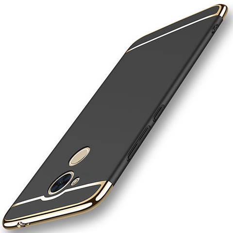 Coque Bumper Luxe Metal et Plastique Etui Housse M01 pour Huawei Honor 6C Pro Noir