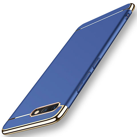 Coque Bumper Luxe Metal et Plastique Etui Housse M01 pour Huawei Honor V10 Bleu