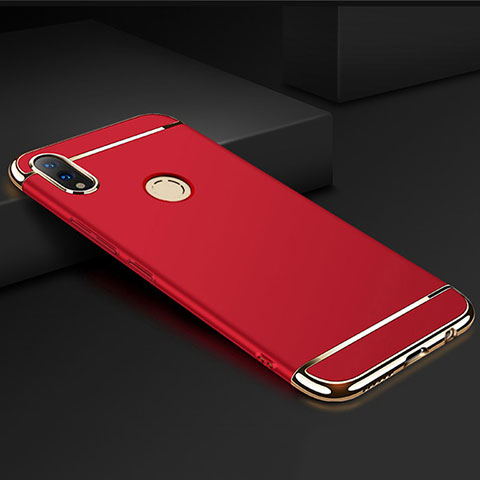 Coque Bumper Luxe Metal et Plastique Etui Housse M01 pour Huawei Honor View 10 Lite Rouge